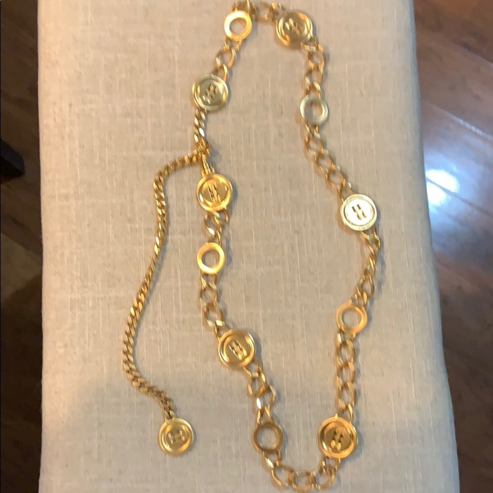 St.John gold button belt